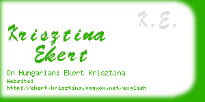 krisztina ekert business card